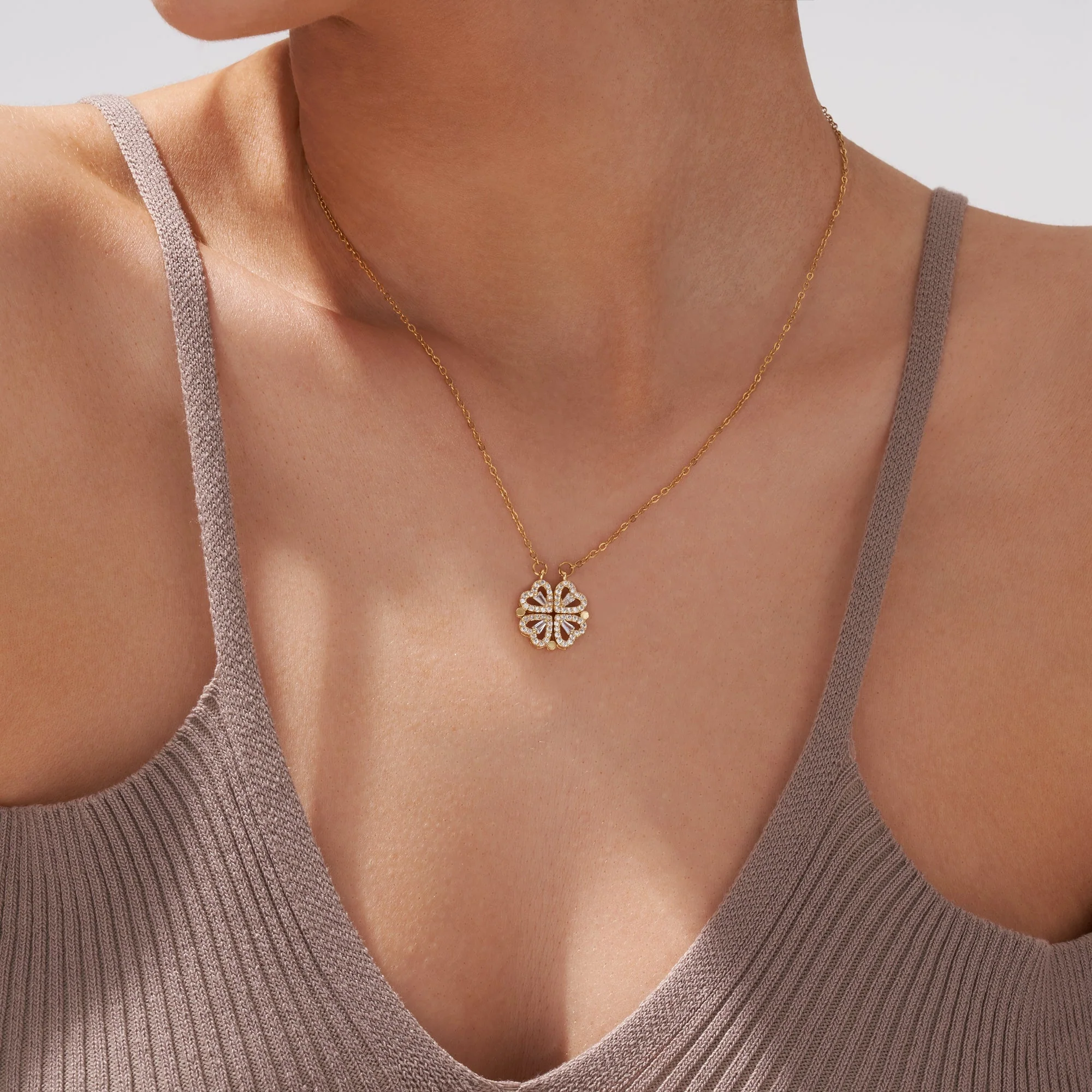 Clover Hearts Necklace - Image 3
