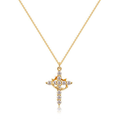 Crown Cross Necklace - Image 2