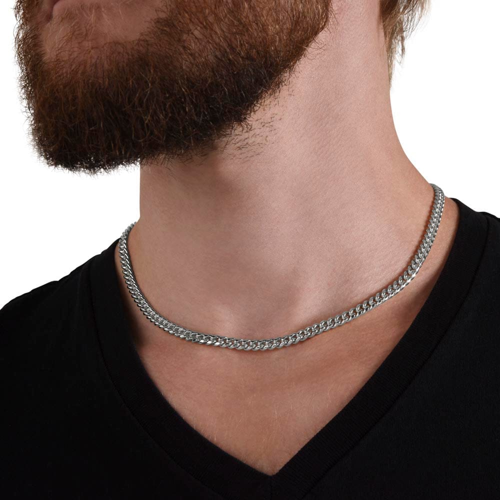 To My Son Cuban Link Chain - Image 2