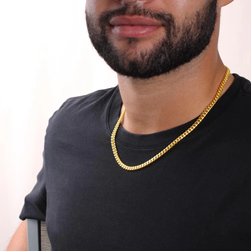 To My Son Cuban Link Chain - Image 3