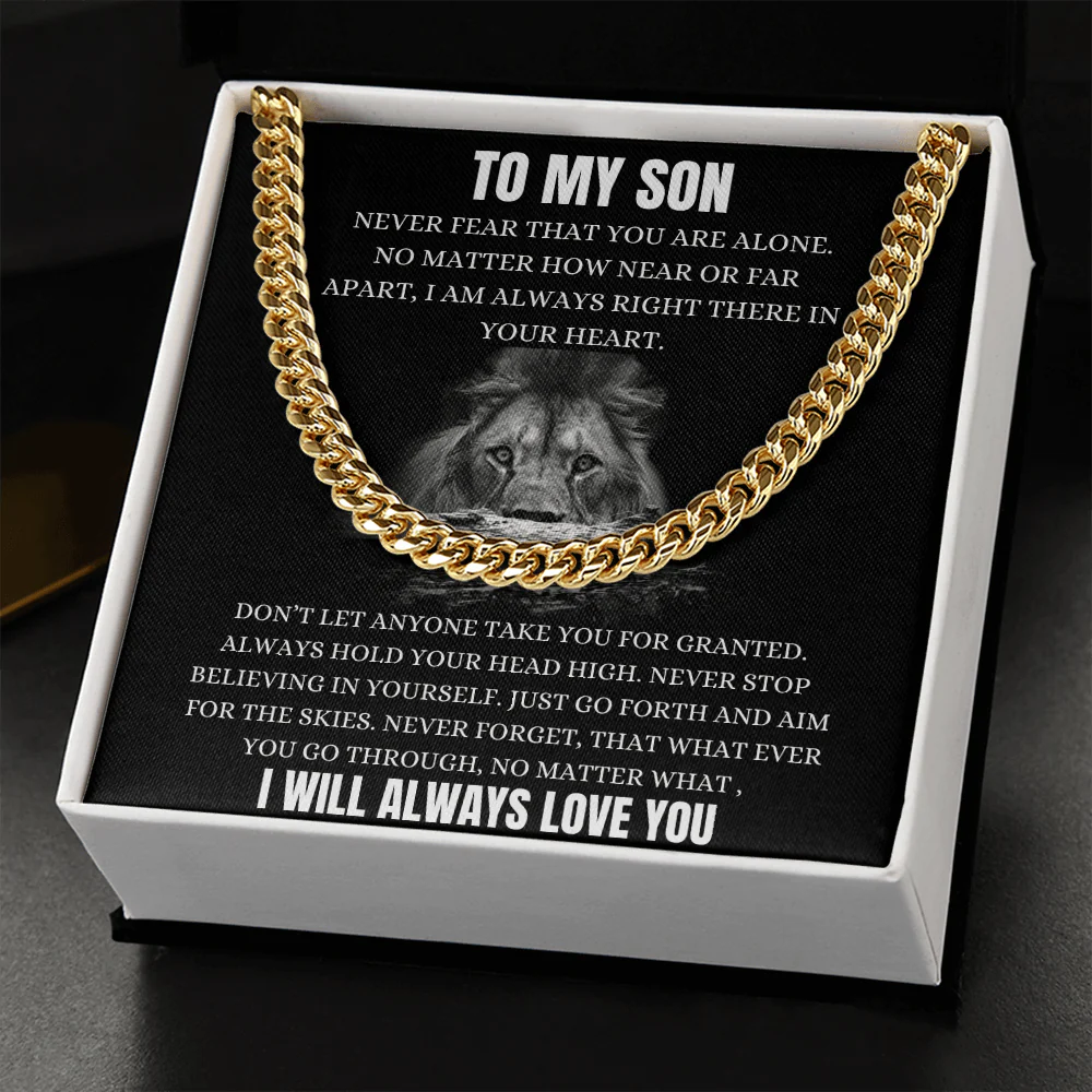 To My Son Cuban Link Chain - Image 8
