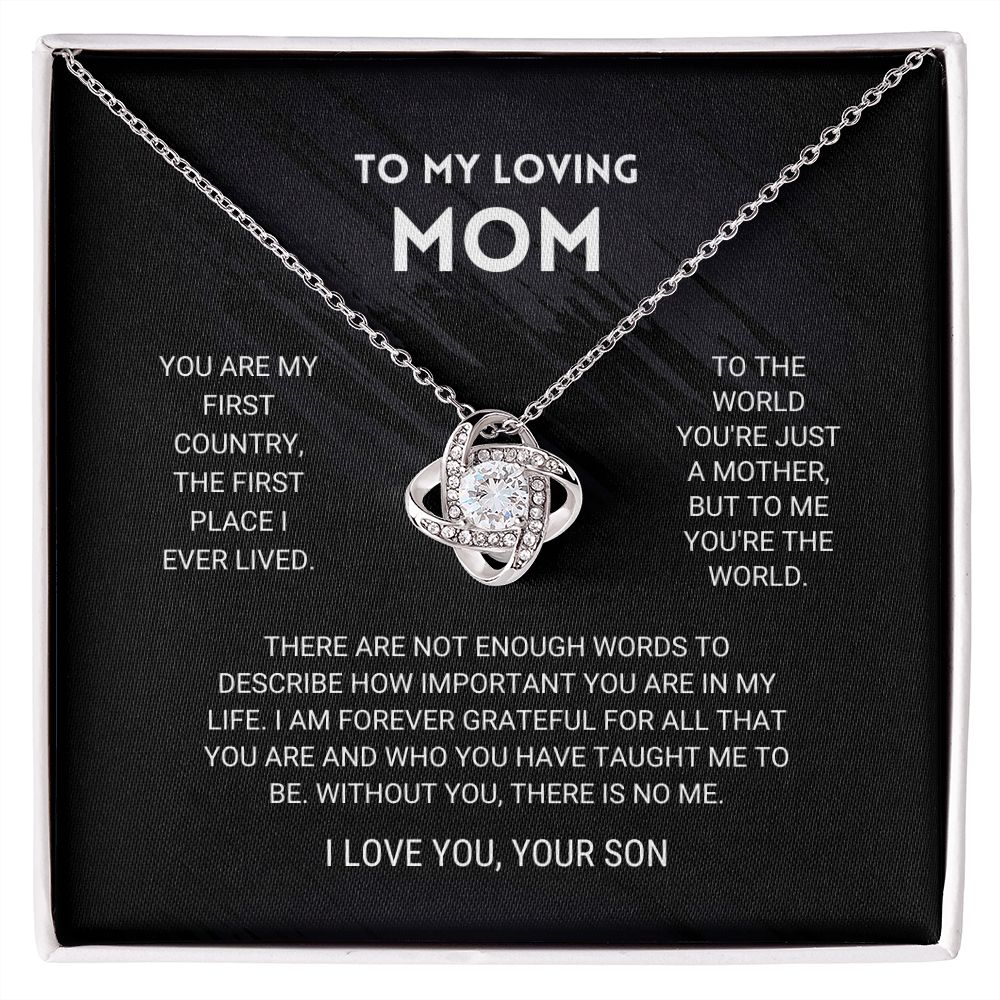 Mom Love Knot Necklace From Son