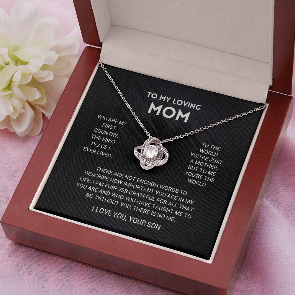 Mom Love Knot Necklace From Son - Image 3