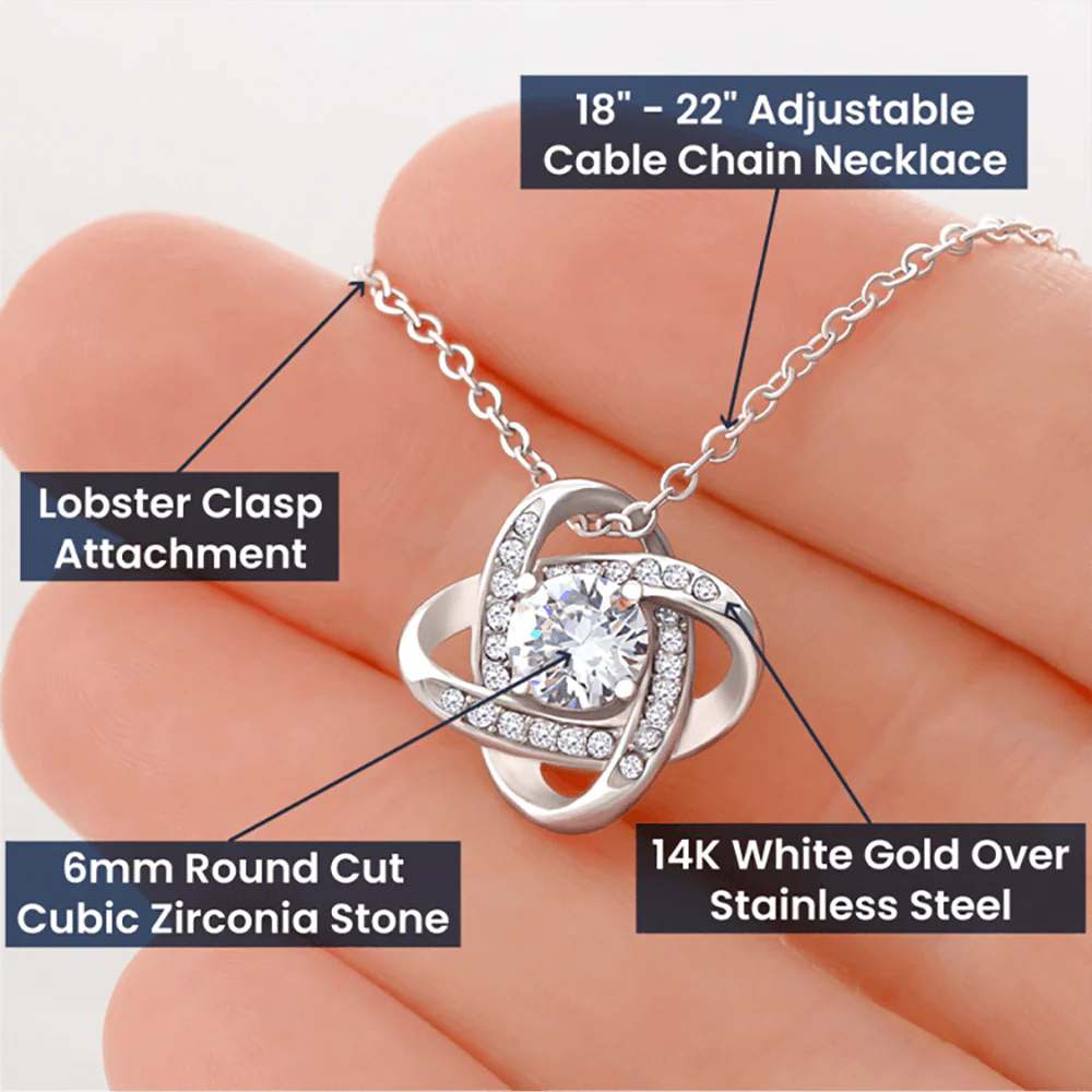 Mom Love Knot Necklace From Son - Image 4